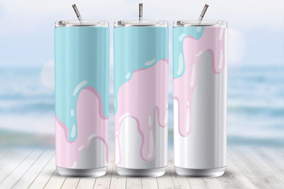 Melting Ice cream 20 Oz Transparent Tumbler Wrap Sublimation MockupSvgVenue 