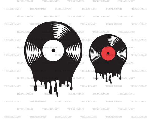 Melting Vinyl Disc SVG TribaliumArtSF 