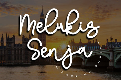 Melukis Senja Font Stefani Letter 