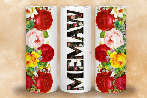 Memaw Tumbler Sublimation I Mothers Day Tumbler Wrap PNG Sublimation Happy Printables Club 