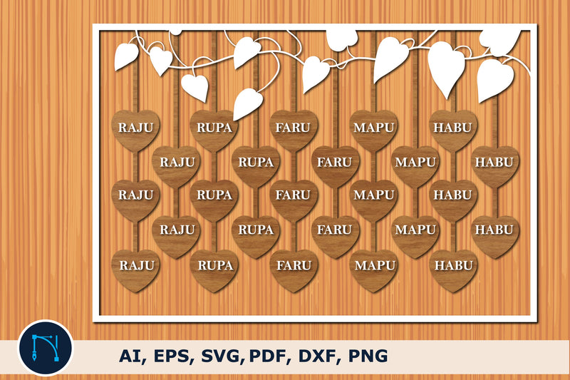Member Hanging Hearts Frame SVG bundle SVG MD JOYNAL ABDIN 