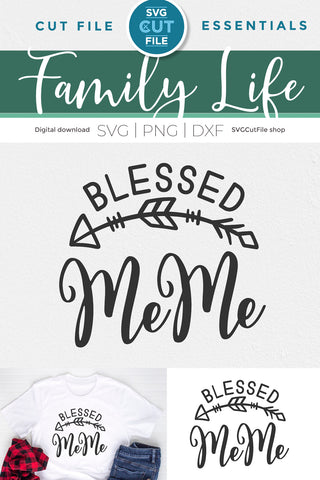 MeMe svg - Grandma MeMe svg blessed Me Me svg for mother's day SVG SVG Cut File 
