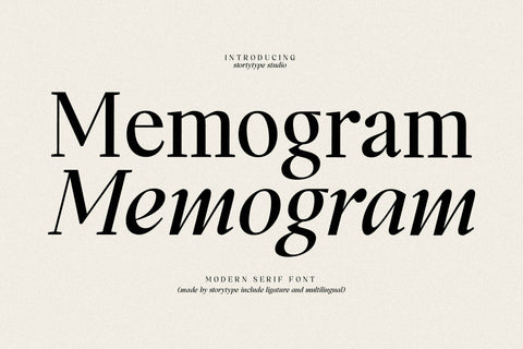 Memogram Typeface Font Storytype Studio 