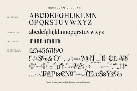 Memogram Typeface Font Storytype Studio 