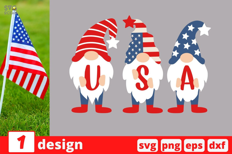 Memorial Day Gnomes SVG Bundle - So Fontsy