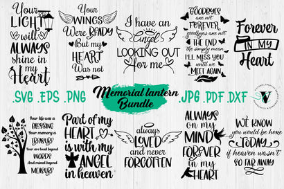 Memorial lantern SVG bundle, memorial quotes SVG Victoria.Creative 