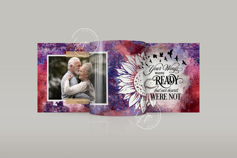 Memorial Mug Design, Your Wings Were Ready, Memorial Gift, Memorial Mug With Picture, Photo Mug Wrap, 11 & 15 Oz Mug Cricut Sublimation Sublimation Syre Digital Creations 