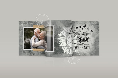 Memorial Mug Design, Your Wings Were Ready, Memorial Gift, Memorial Mug With Picture, Photo Mug Wrap, 11 & 15 Oz Mug Cricut Sublimation Sublimation Syre Digital Creations 