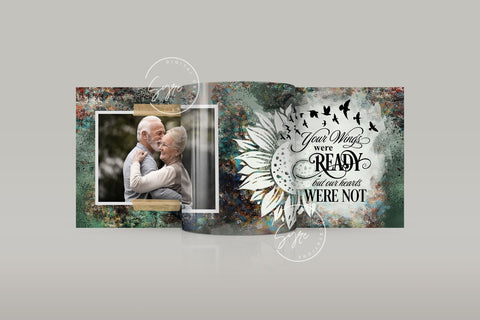 Memorial Mug Design, Your Wings Were Ready, Memorial Gift, Memorial Mug With Picture, Photo Mug Wrap, 11 & 15 Oz Mug Cricut Sublimation Sublimation Syre Digital Creations 