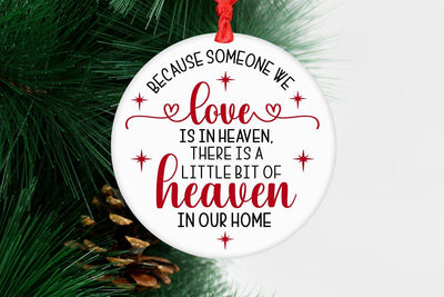 Memorial Ornament SVG | Christmas Remembrance SVG Ikonart Design Shop 