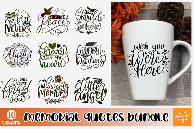 Memorial Quotes SVG Bundle SVG dapiyupi store 