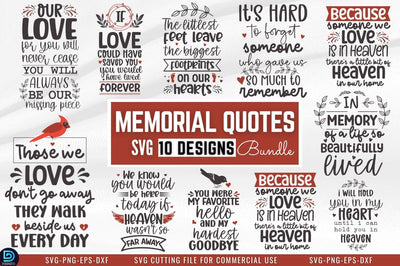 Memorial Quotes SVG Bundle SVG DESIGNISTIC 