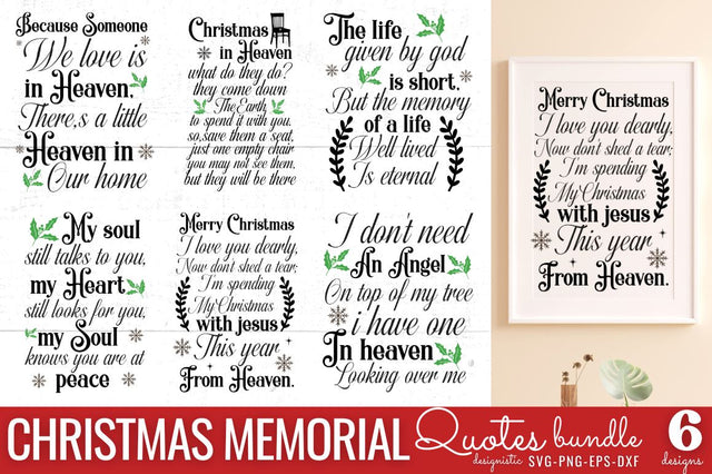 Memorial Quotes SVG bundle SVG DESIGNISTIC 