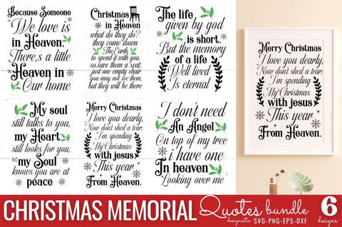 Memorial Quotes SVG bundle SVG DESIGNISTIC 