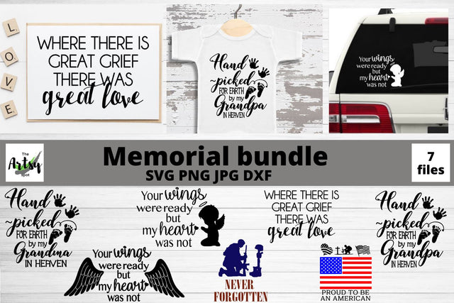 Memorial svg Bundle, In Memory of svg, Memorial Day bundle SVG The Artsy Spot 