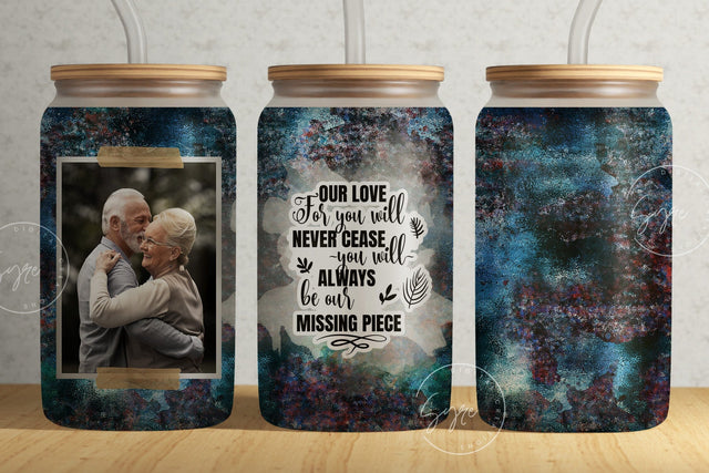 Memorial Tumbler Png Wrap, 16 oz Libbey Glass Can Tumbler, Your Wings Were Ready, Memorial Gift, Design With Picture, Memorial Cup, Digital Sublimation Syre Digital Creations 
