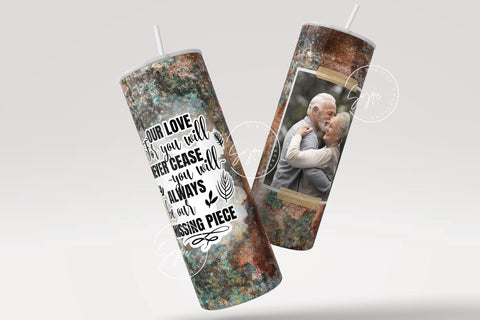 Memorial Tumbler Png Wrap, Our Love For You, Memorial Gift, Memorial Tumbler With Picture, Memorial Cup, 20 oz Skinny Sublimation Wrap Sublimation Syre Digital Creations 