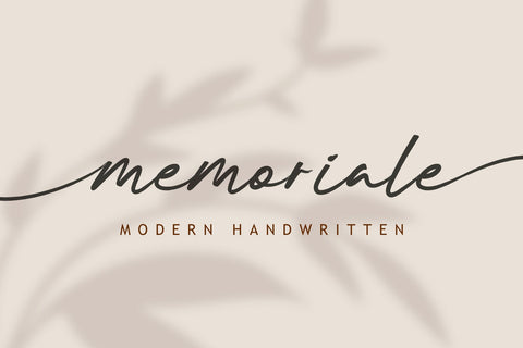 Memoriale - Modern Handwritten Font Dumadistyle 