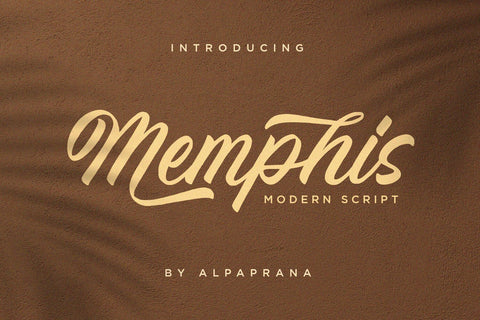 Memphis - Modern Script Font Font Alpaprana Studio 