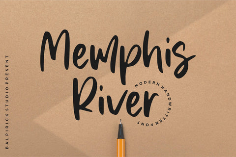 Memphis River Modern Handwritten Font Font Balpirick 