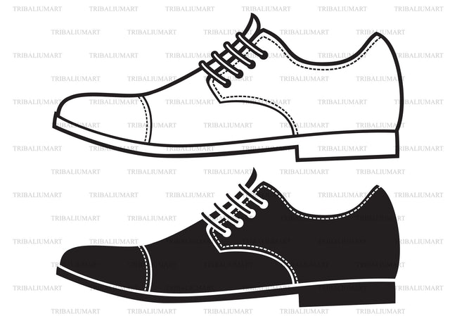 Men dress shoe SVG TribaliumArtSF 
