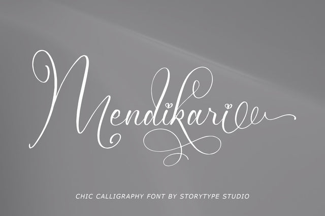 Mendikari - Chic Calligraphy Font Font Storytype Studio 