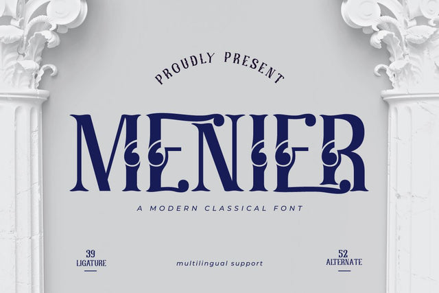 Menier | Retro Condensed Font Font twinletter 