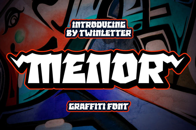 MENOR - Display Graffiti Style Font Font twinletter 