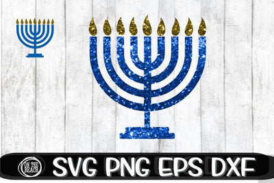 Menorah SVG - Menorah Glitter PNG EPS DXF - Hanukkah SVG SVG On the Beach Boutique 