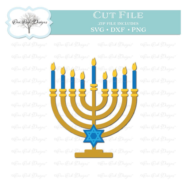 Menorah SVG One Oak Designs 