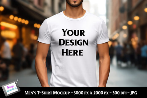 Men's Mockup Bundle | 4 Men's T-shirt Mockups | White Mock Up Photo Stacy's Digital Designs 
