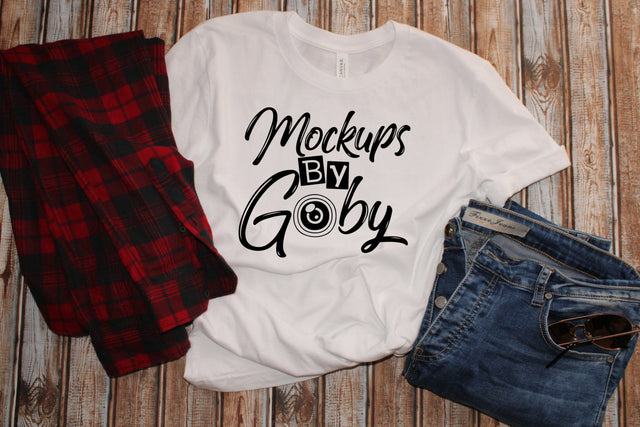 Mens Shirt Mockup, Man T-Shirt Styled Mock Up, Flat Lay Men Lifestyle Shirt Male Masculine Mockup, Bella Canvas 3001 White Mockup, Jpg File Mock Up Photo ArtStudio 