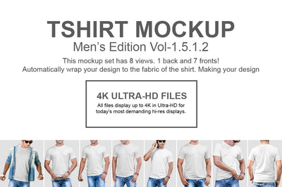 Mens T-Shirt Mock-Up Bundle Mock Up Photo SH_Tee store 