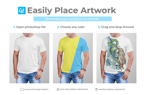 Mens T-Shirt Mock-Up Bundle Mock Up Photo SH_Tee store 