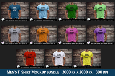Men's T-Shirt Mockup Bundle | 11 Men's Model Mockups Mock Up Photo Stacy's Digital Designs 
