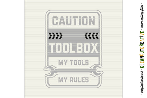 Mens Toolbox custom name decal - My Tools My Rules SVG file SVG CleanCutCreative 