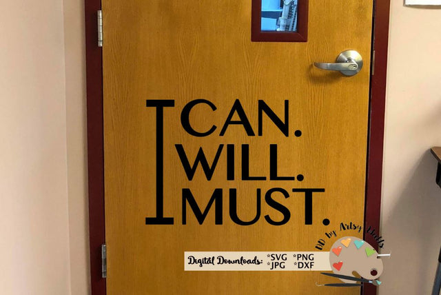 men's workout shirt svg - motivational svg - positive affirmation - Classroom door decal svg SVG The Artsy Spot 