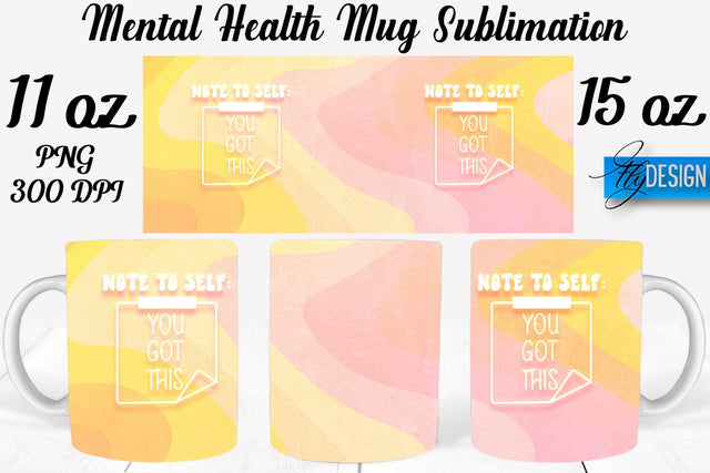 Mental Health 11 | 15 oz Mug Sublimation Sublimation Fly Design 