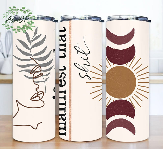 Mental Health 20oz Skinny Tumbler Png, Affirmations Tumbler, Boho Tumbler Png, Motivational Tumbler Design, Mental Health Matters Boho Inspiration Tumbler Sublimation AdriOP 