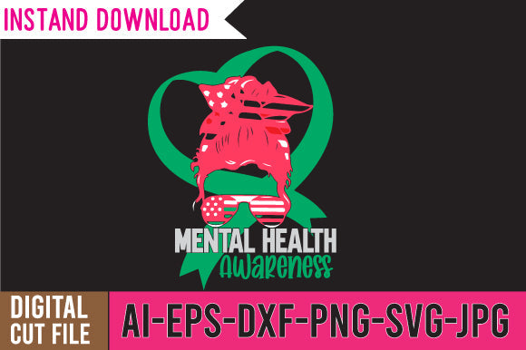 Mental Health Awareness SVG Cut File SVG BlackCatsMedia 