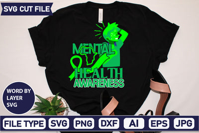 Mental Health Awareness Svg Cut File,SVGs,quotes-and-sayings,food-drink,mini-bundles,print-cut,on-sale, SVG DesignPlante 503 