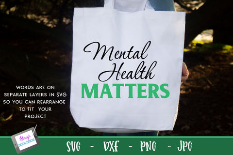 Mental Health Bundle - 6 Mental Health Support Designs SVG Stacy's Digital Designs 