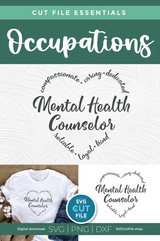 Mental Health Counselor svg SVG SVG Cut File 