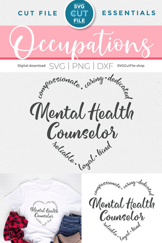 Mental Health Counselor svg SVG SVG Cut File 