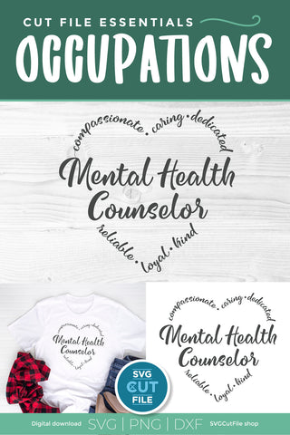 Mental Health Counselor svg SVG SVG Cut File 