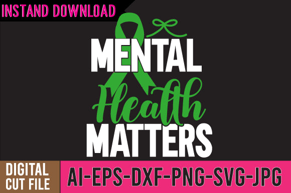 Mental Health Matters SVG BlackCatsMedia 