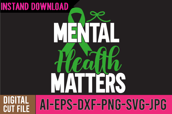 Mental Health Matters SVG BlackCatsMedia 