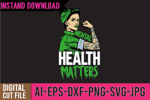 Mental Health Matters SVG Cut File SVG BlackCatsMedia 