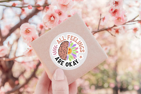 Mental Health Sticker Bundle Sublimation DESIGNS DARK 