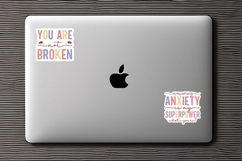 Mental Health Sticker Bundle Sublimation DESIGNS DARK 